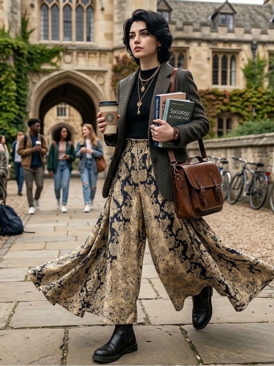 Rachel Zoe Pants - Rachel Zoe Wide Leg Boho Palazzos Pants | Black & Tan Rose Floral | Pockets